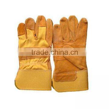 cow split leather patch palm mechanic gloves