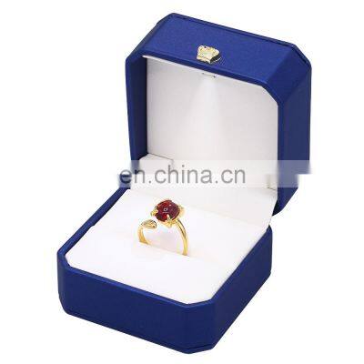 2021 Fashion Octagonal Shape Jewelry Packing Box Luxury Led Ring Box