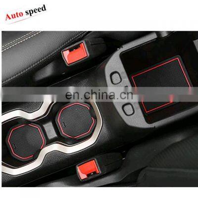 Door Mats Gate Slot Mat Cup Pads Red 16PCS FFor Jeep Wrangler JK photo-3