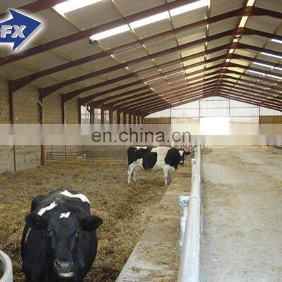 Qingdao hot galvanized steel structure modern design dairy farming cow farm building