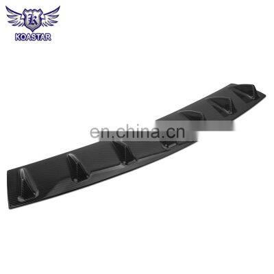 Auto Racing Carbon Look Lower Rear Bumper Lip Diffuser Shark Fin Design