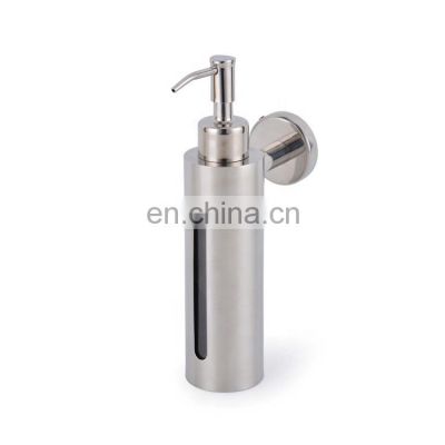 Factory Hot Sale 200Ml Wall Mount Liquid Dispenser Bottle Wall Shower Gel Soap Dispenser Stainless Steel With Metal Soap Pump