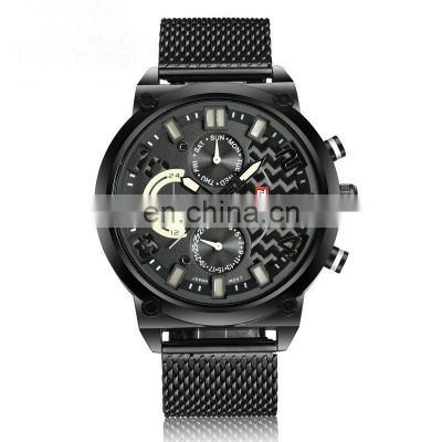 Hot Sale 2019 NAVIFORCE Watch 9068 Luxury Branded Stainless Steel Sport Mens Quartz Watch Relogio Masculino