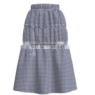 High Quality Plaid 100% cotton yarn dyed navy check design