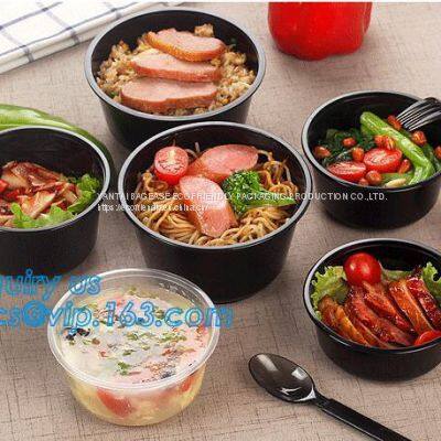 Food Bowl, Soup Bowl, 3 Compartment Durable Plastic Food Meal Prep Bento Box,modern Style Food Grade Plastic Fresh Box/bento Box/lunch Box Pac photo-2