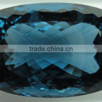 London Blue Topaz Cushion Cut Gems Calibrated Rose Cut Cabochon