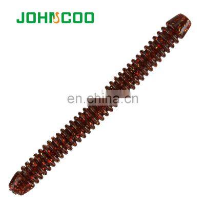 JOHNCOO Soft Lure 10.5cm 6.7g Plastic Maggot Worms Bass Fishing Lure Artificial Bait Wacky Fishing Lures photo-5