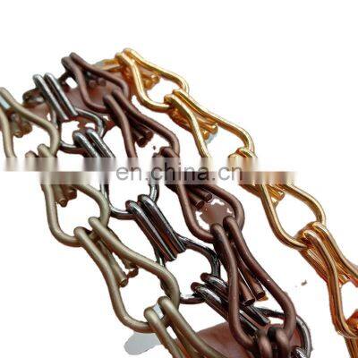 Durable decorative elegant appearance new popular aluminium metal chain strip link curtain bug door