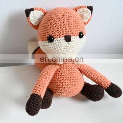 Cuties Crochet Amigurumi Fox Doll Rattle Set Baby Gift Elephant Wooden Teether Ring Kid's Toy Vietnam Supplier Cheap Wholesale photo-4