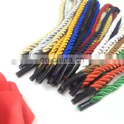 Factory Directly Wholesale colored round premium 3-strand Twisted packing rope with buckle clip for  gift boxes paper bag