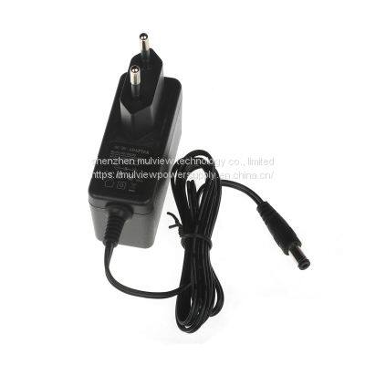12V 1A Euro wall mount AC/DC Power adapter