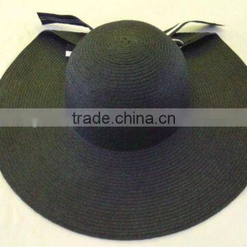 black paper lady hats foldable brim floppy hats