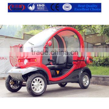 red four-wheel half-closed electrical scooter