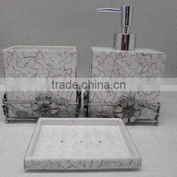 High end quality best selling special newest designed Brown MOP inlay Bath Set from Vietnam