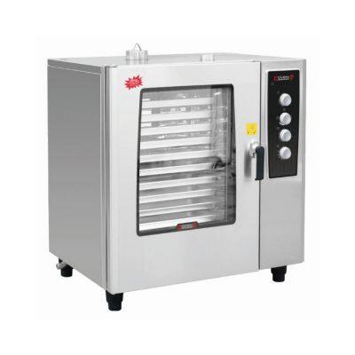 Mechanical Gas Combi Oven With Trolley Stainless Steel Commercial Cooking Equipment photo-4