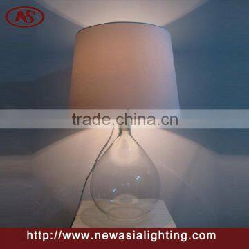clear Glass table lampfabric shade lamp for home decorate