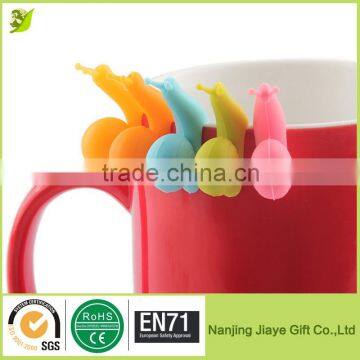 2016 FDA approved Snail Shape Silicone Tea Bag Holder Cup Mug