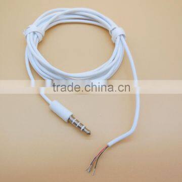 High quality 3.5mm stereo audio cable with 4 pole tinned end