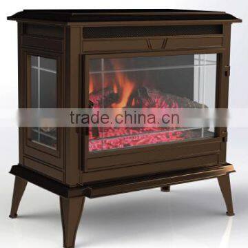 24 inches bronze infared led electric fireplace heaters