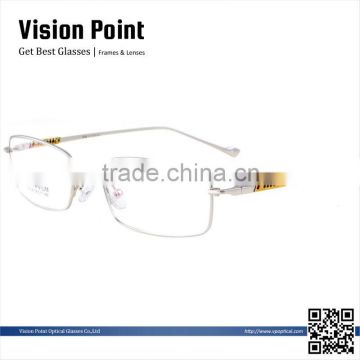 Full-rim half titanium 2012 latest design spectacle eyewear frames made in china for wholesale