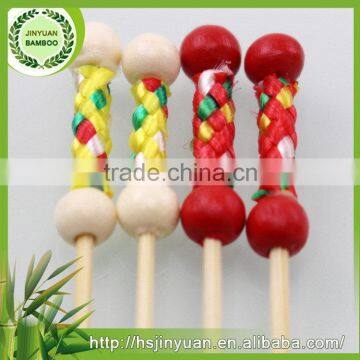 New product top quality creative bamboo knot cocktail picks
