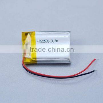 Li-polymer 752535 Battery 3.7V 600mAh