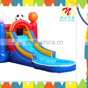 Inflatable combo bouncer with pool slide