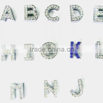 DIY 18 mm Rhinestone Slide Letters for 18 MM strap .color stone letter