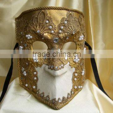 Hot Sell on Ebay Venice Mask Masquerade Birthday Party Mask Black Lace Half Face Venetian Mask With Drills Decoration photo-2