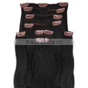 100% virgin cheap Brazilian high quality afro hair clip in remy half wig hair extensions 200g