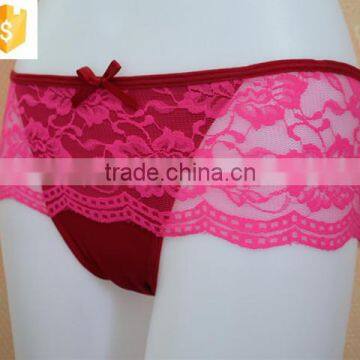 Extreme Excellent Quality Romantic Red Sheer G-string photo-3