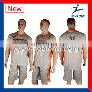 Sublimated university basketball jersey for team