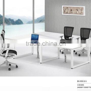 Conference Table 1.6 Meters MFC Panel with Steel Leg Modern Small Office Meeting Table