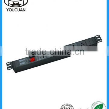 19''US type Black Frame Power Strip PDU for network cabinet