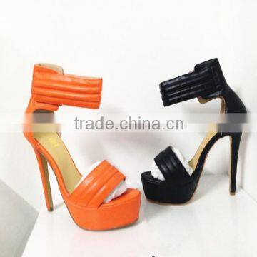 Ankle Strap Fancy Sandals China Catwalk Factory 16CM Sky High Platform Women High Heel Sandals Ladies photo-4