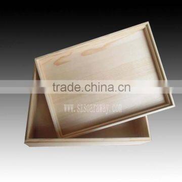 New design and hot sell pine wooden box for Craft, Jewelry, Tea, Exhibition wooden gift box