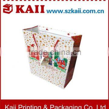 hot sell lovely Christmas paper bags with handle