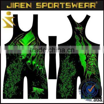 Custom design hot sell sublimation wholesale men wrestling singlet in cheap price