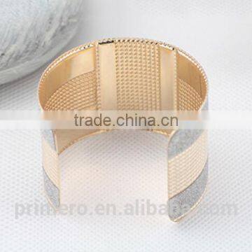 Fashion Cuff Bangles Exaggerated Gold Color With Matte Bracelets New Jewerly photo-5