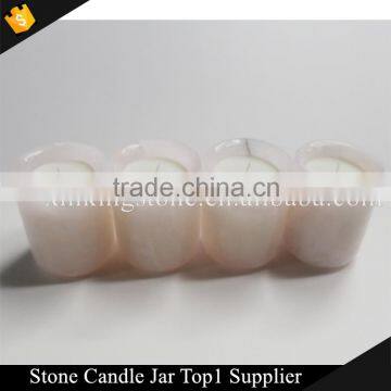 Kingstone Rose Pink Onyx Candle Container New & Boxed photo-3