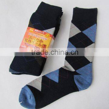 Argyle jacquard full terry winter thermal socks