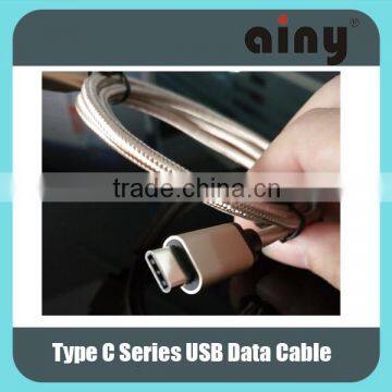 Nylon braided USB 3.1 type C to USB 2.0 Male Data cable