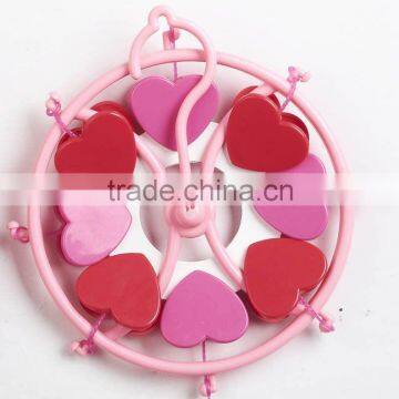 Plastic mini/small heart shape acrylic Clip hanger