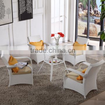 Indoor Outdoor Home Casual Patio White Resin Wicker Outdoor Furniture