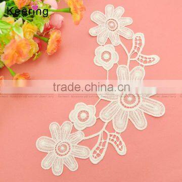 27.5*17cm summer women white flower lace applique WLS-016