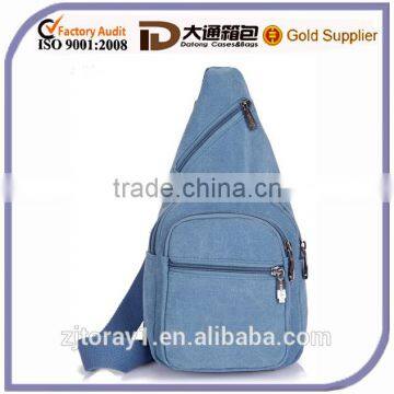 Men canvas chest bag messenger shoulder bag