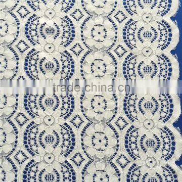 Global Elastic Fashionable Navy Blue Lace Dress Fabric photo-2