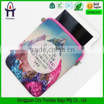 Universal soft fashion customized printing neoprene tablet sleeve 10.1inch