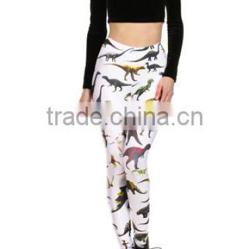 Woman Body Fitted Leggings / Tights Full Sublimated with DINOSAUR custom design