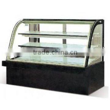 Marble refrigerated glass cake showcase, commercial cake displayer cooler